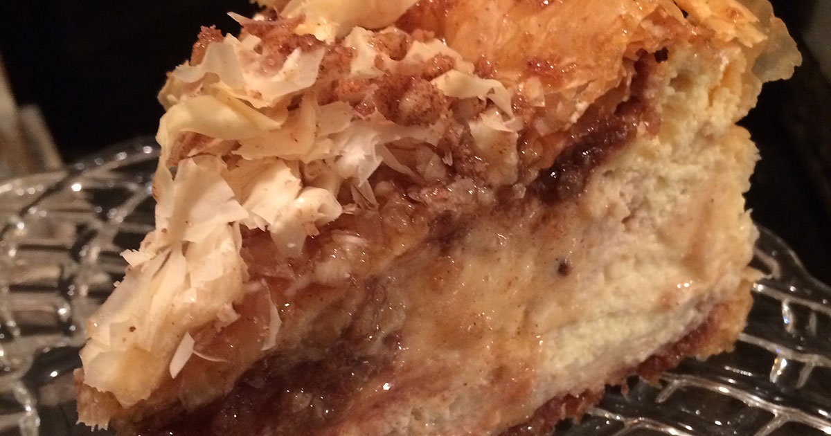 Baklava Cheesecake with a Nutella Drizzle Recipe 1
