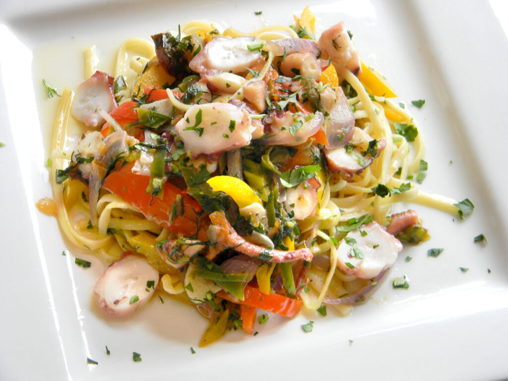 Octopus With Linguine Lent Recipe