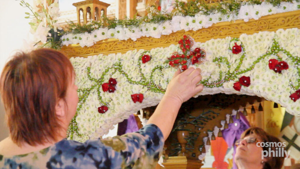 St. Demetrios Volunteers Prepare Epitafio For Good Friday Services