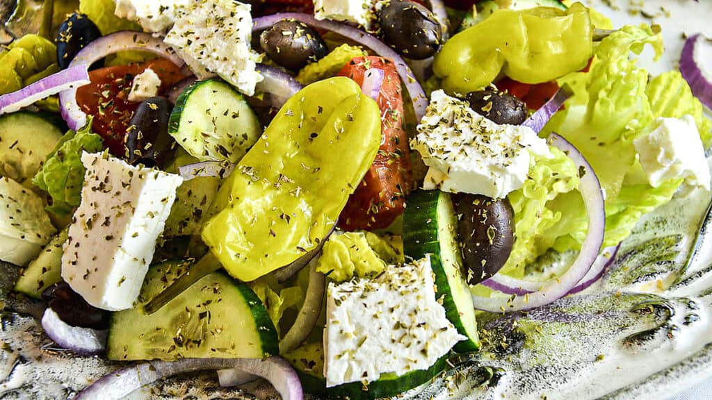Greek Salad & Greek Yogurt Dressing
