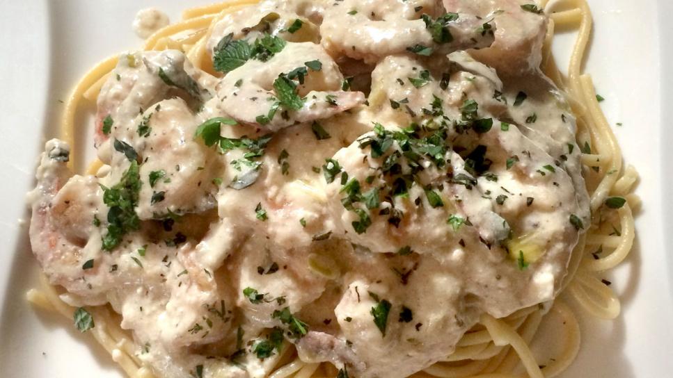 Shrimp Santorini in a Feta & Greek Yogurt Cream Sauce