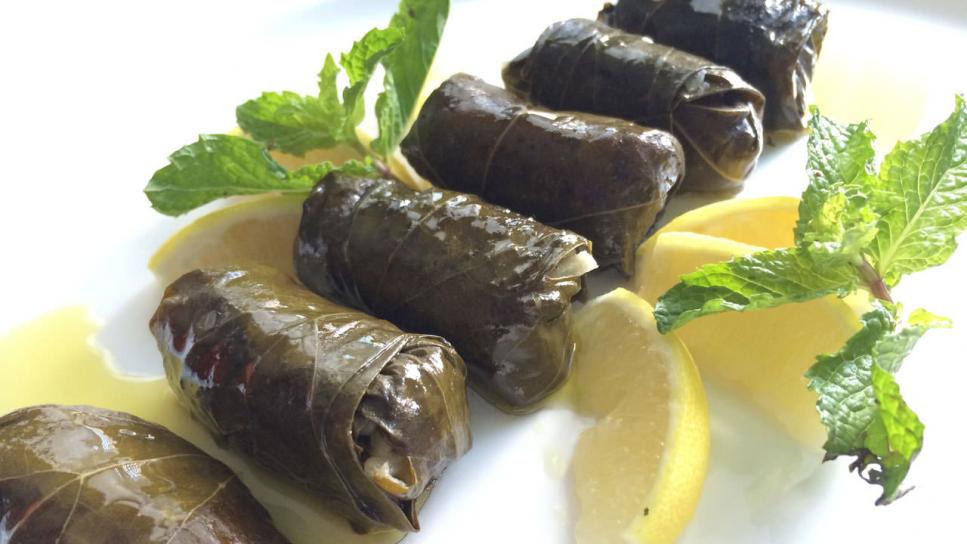 Vegetarian Stuffed Grape Leaves: Dolmades