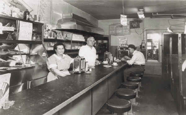 Helen & George Morakis, Rialto Restaurant, 9th & Morton Ave. Photo courtesy of Maria Calombaris Adamidis.