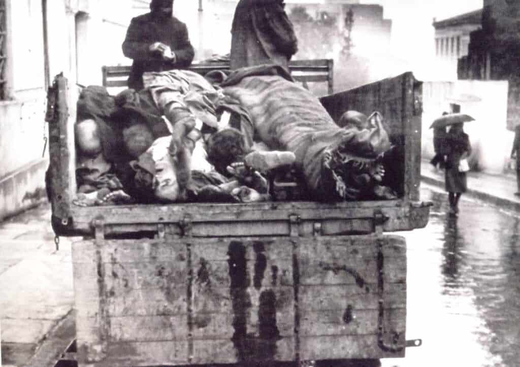 Collecting the dead in the streets of Athens, winter 1941–42