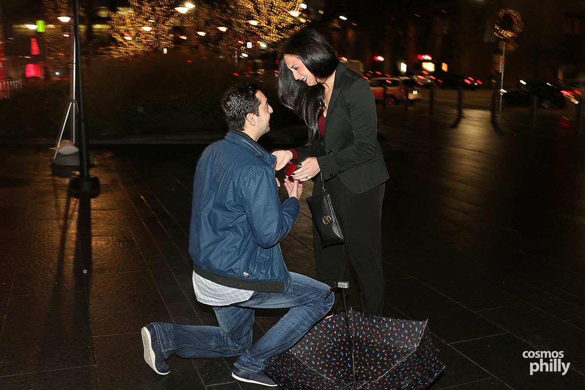 A Holiday Season Proposal, Stephanie Medori And Nick Bahateridis
