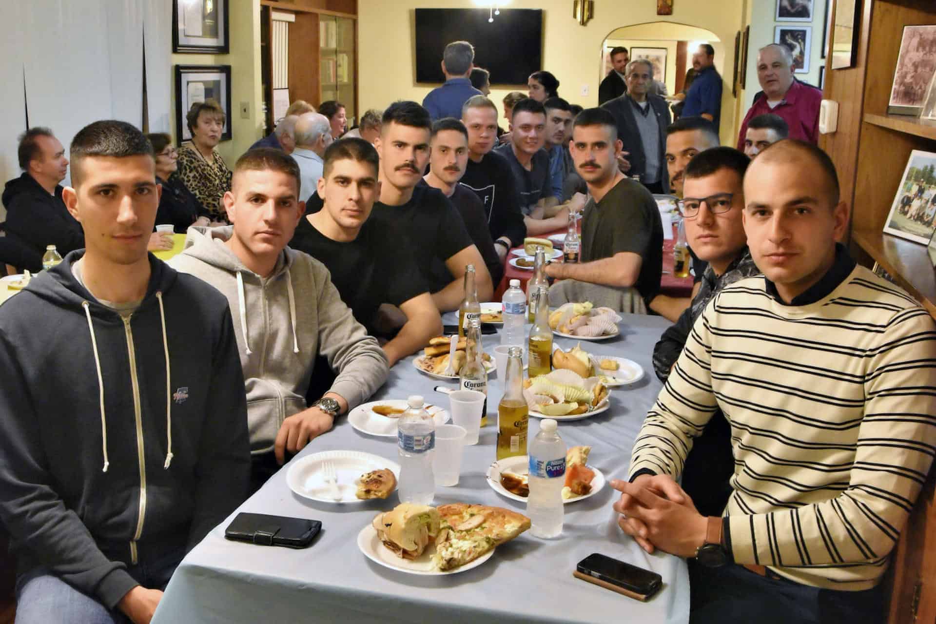 Evzones Welcomed to Pan-Icarian House