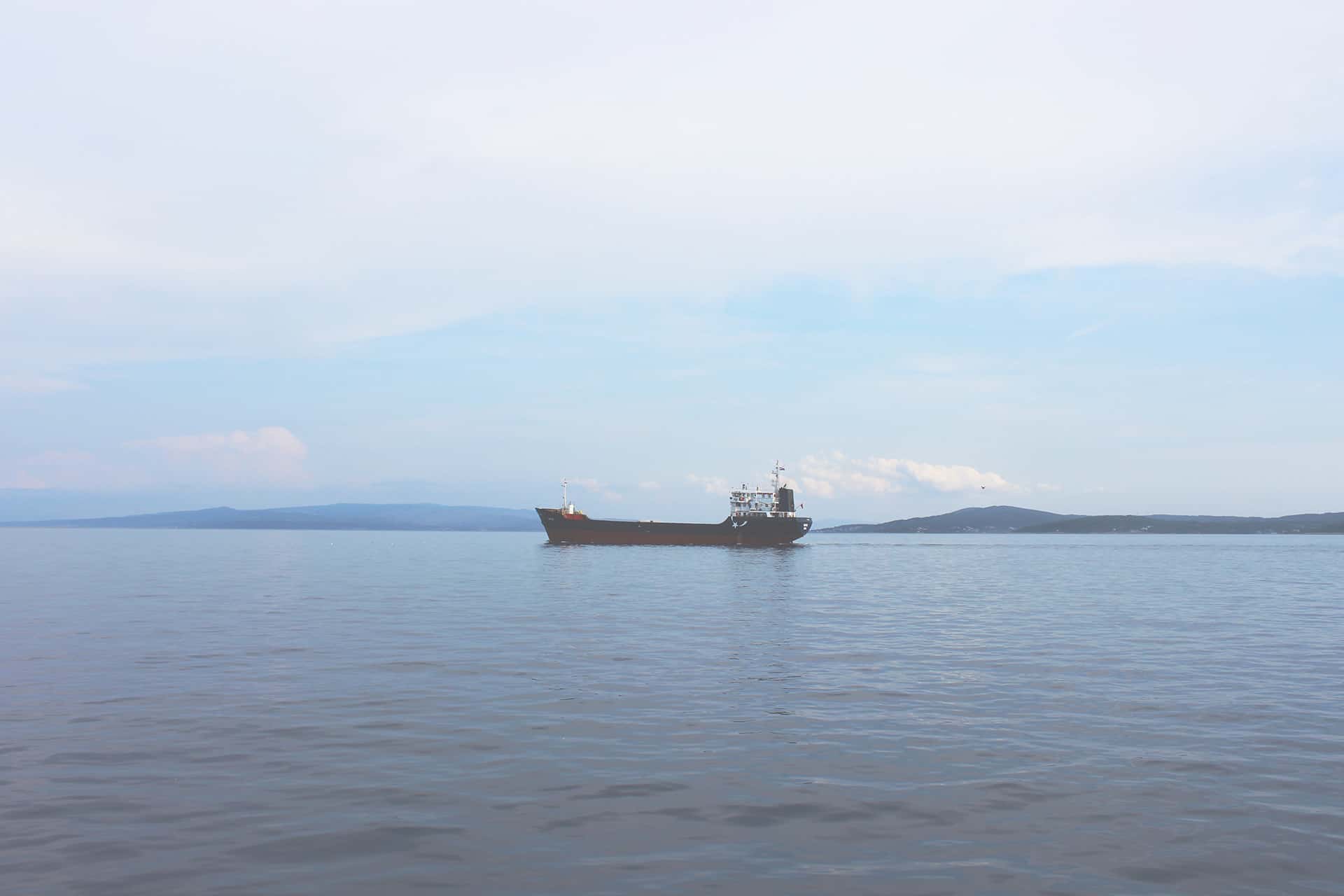 Vessel on sea