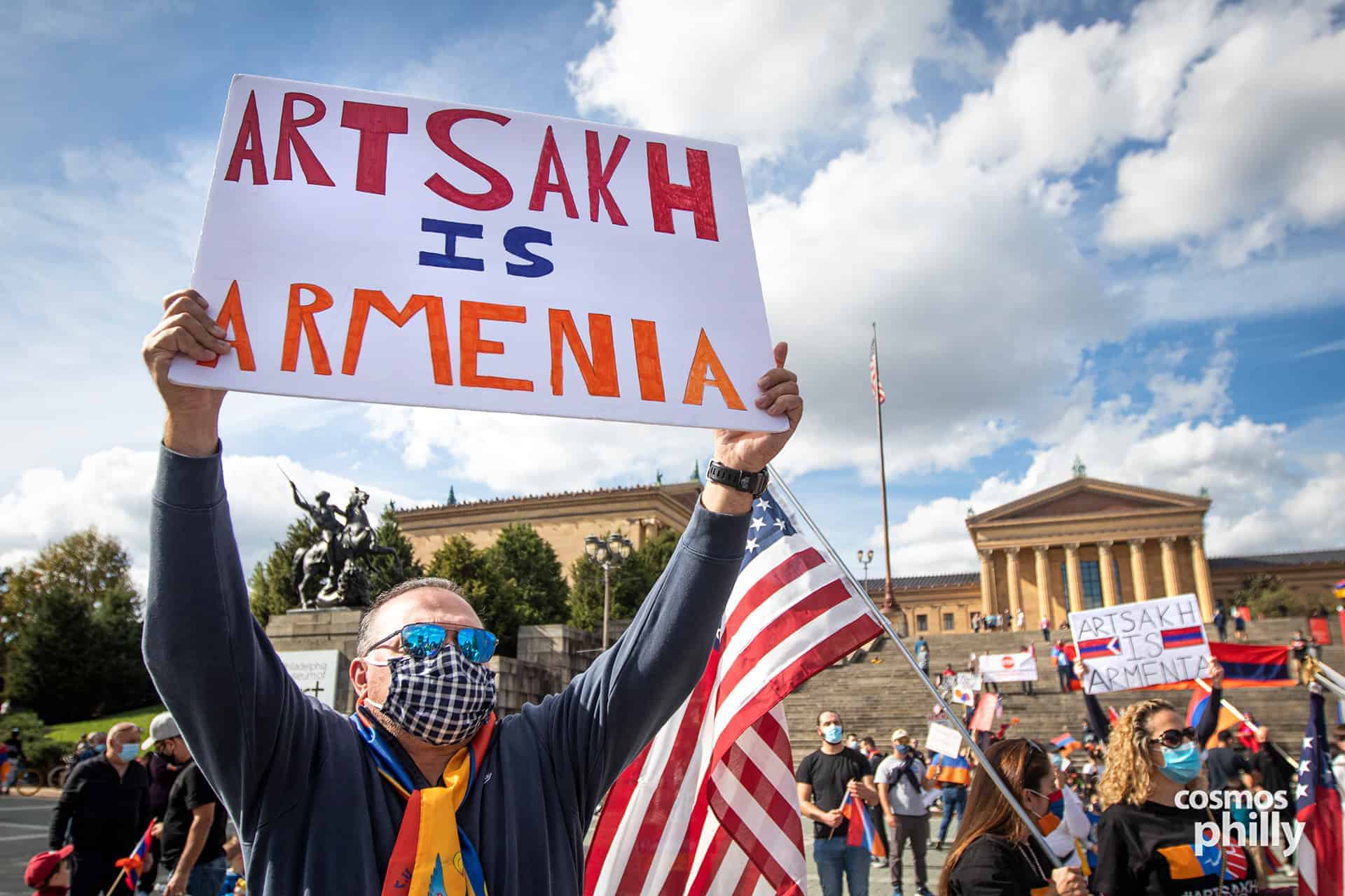 Armenian Rally for Peace at Philadelphia Art Museum