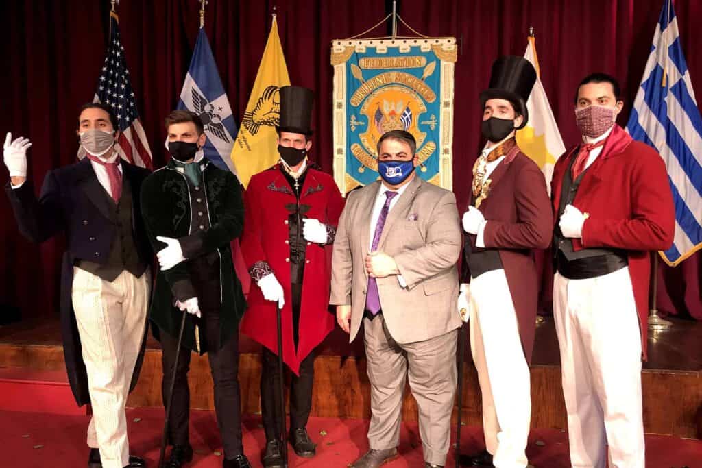 AHEPA Performs The Greek Bicentennial Reenactment Of The Greek Ball Of New York