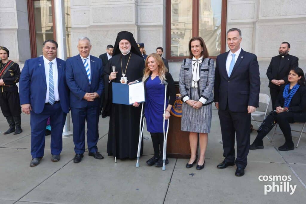 Philadelphia Raises Greek Flag Celebrating Independence Day