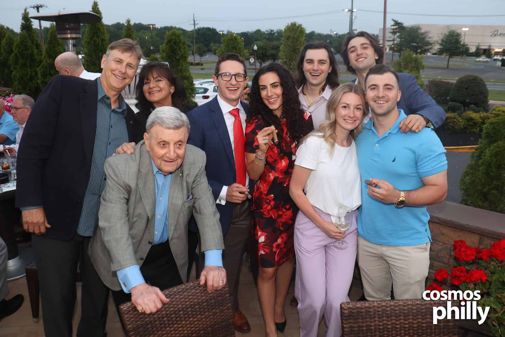 Attendees at an AHEPA Camden Chapter cigar fundraiser gathering in 2023
