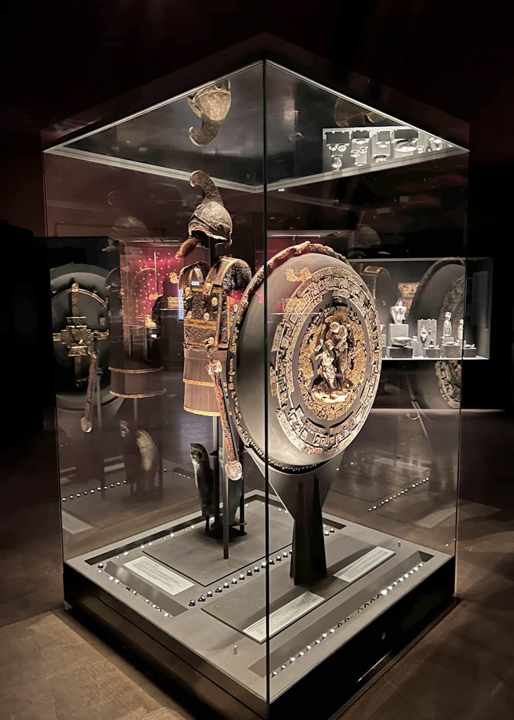 The royal shield of King Philip II in the Museum of the Royal Tombs of Aigai (Vergina)