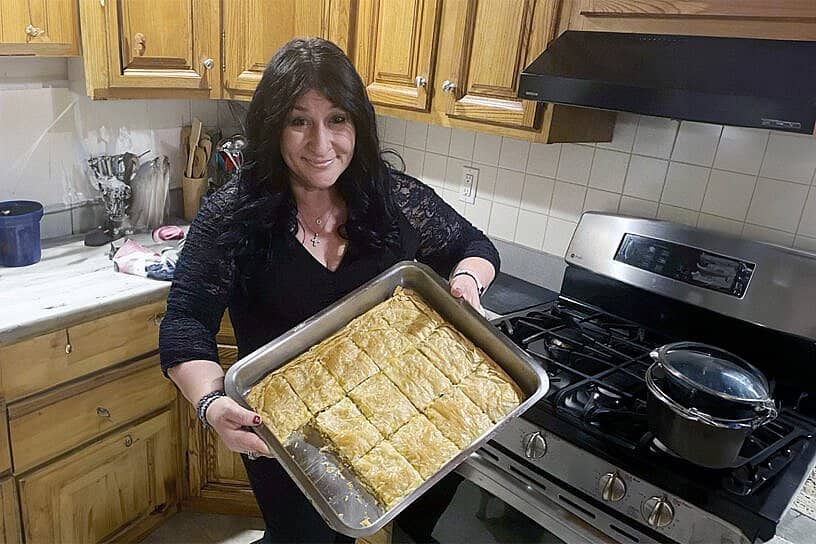 Sandy’s Fusion Feast: A Greek-American Twist on Golden Brown Cabbage Pita