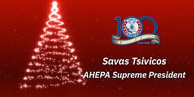 Season’s Greetings from Savas Tsivicos, AHEPA Supreme President