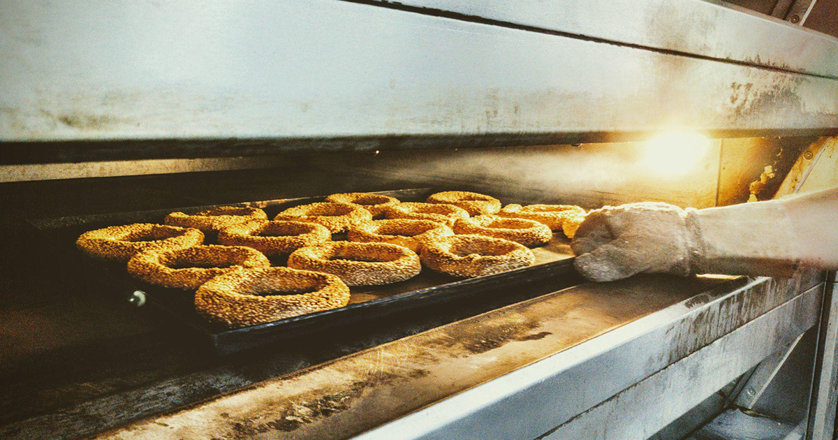 The traditional Koulouri of Thessaloniki - Fresh from the oven