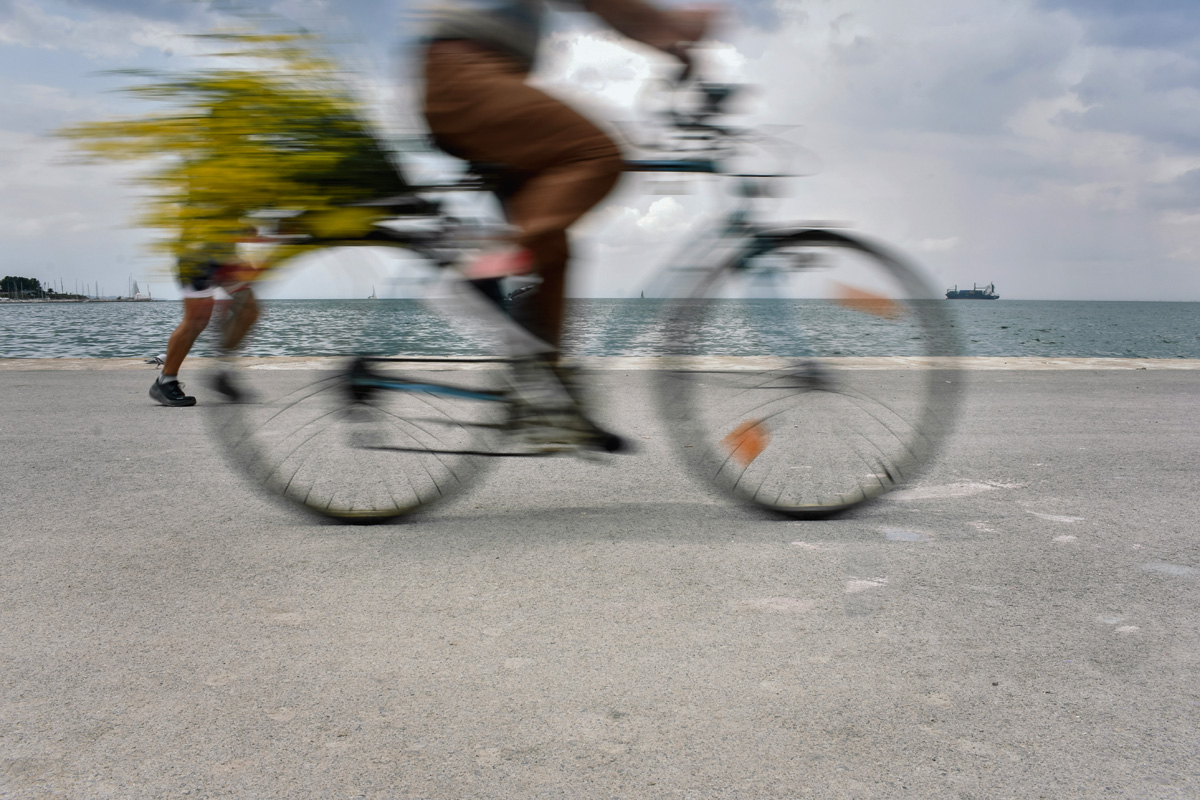 Photograph by Kelly Patsika — “Promenade” | Thessaloniki waterfront, slow shutter speed