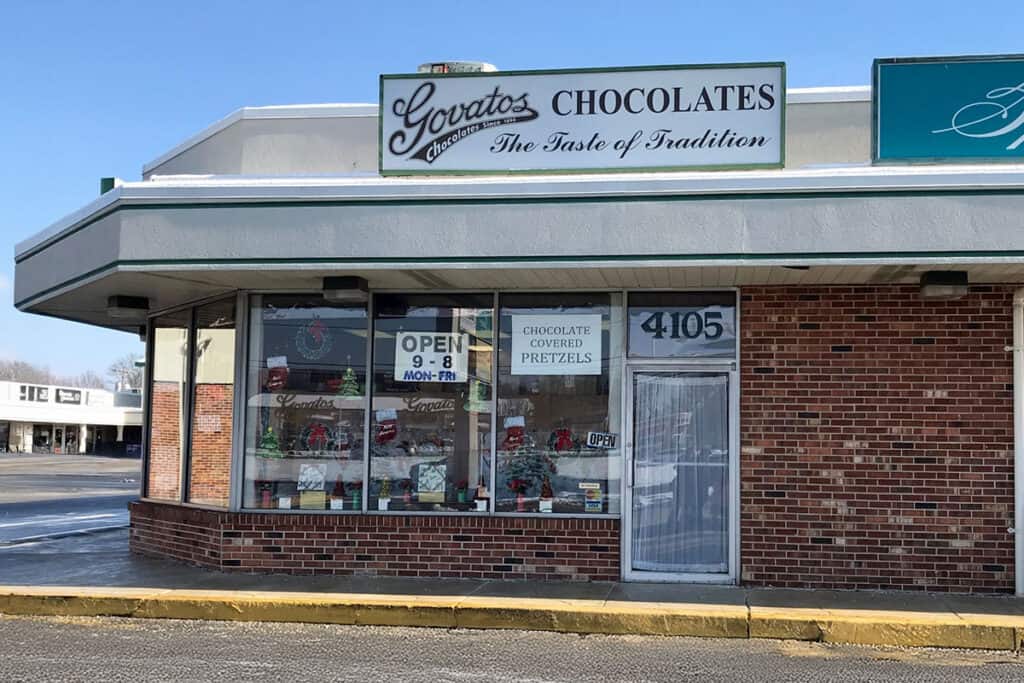 Govatos Chocolates suburban shop on Concord Pike in Wilmington