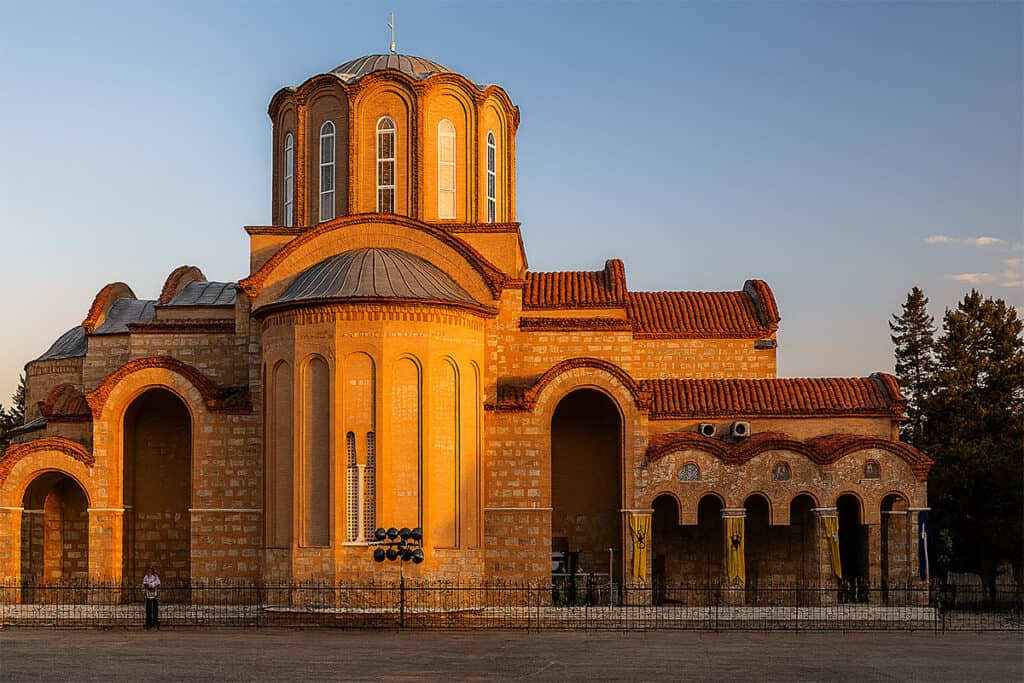 Exterior of the New Panagia Soumela Monastery in Greece