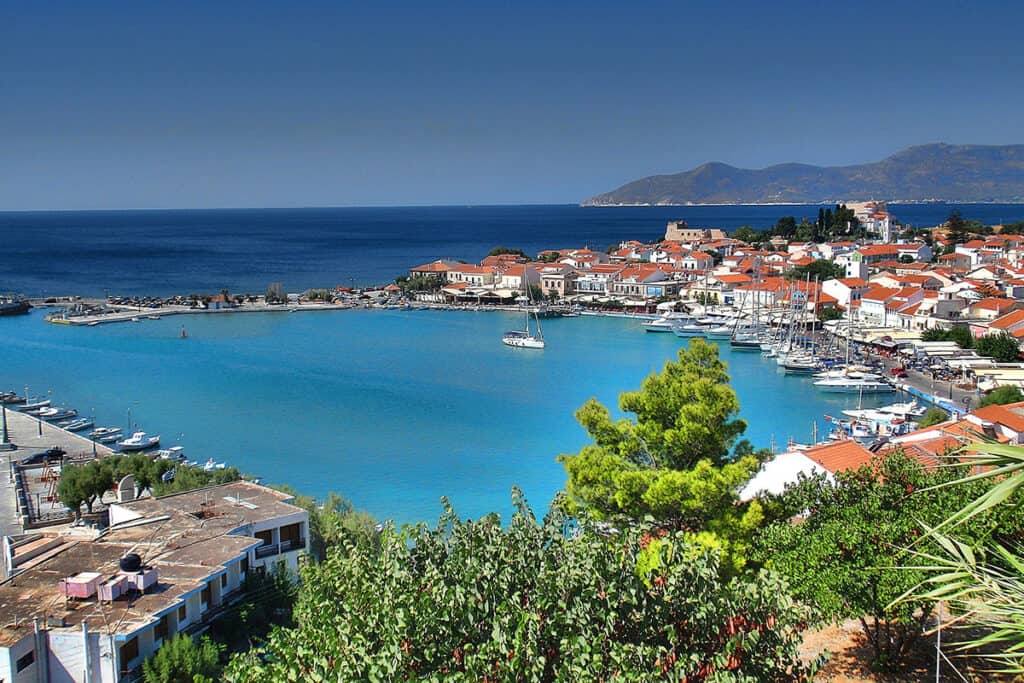 Panorama of Pythagoreio on Samos, built over the ancient city of Samos