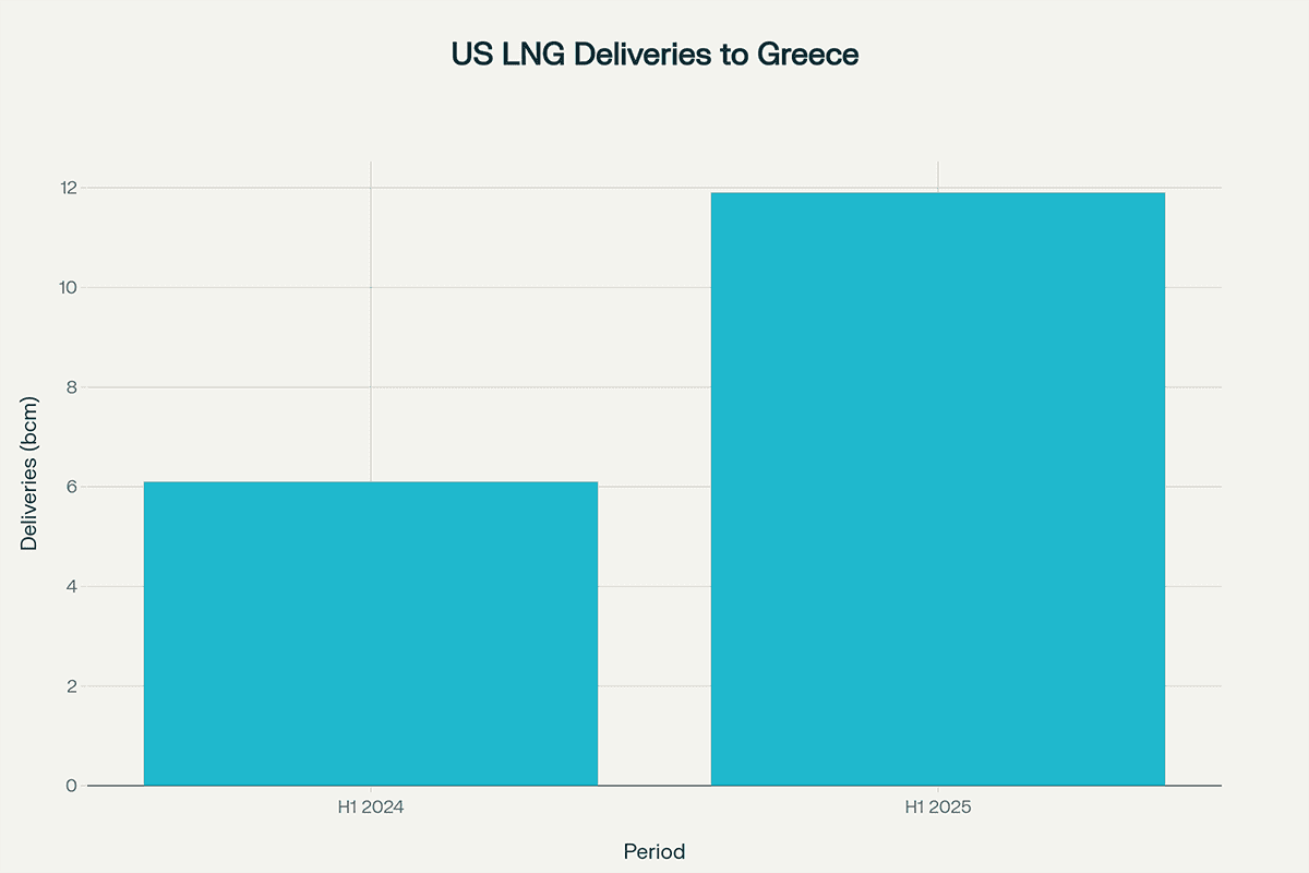 Growth of U.S. LNG Deliveries to Greece