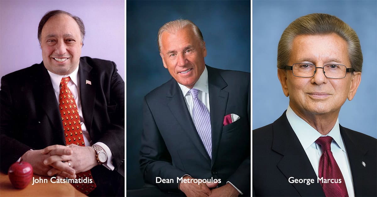 John Catsimatidis, Dean Metropoulos, and George Marcus