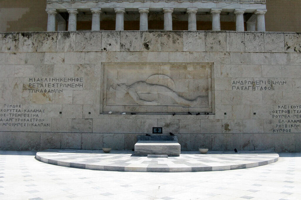 Tomb of the Unknown Soldier in front of the Greek Parliament in Athens