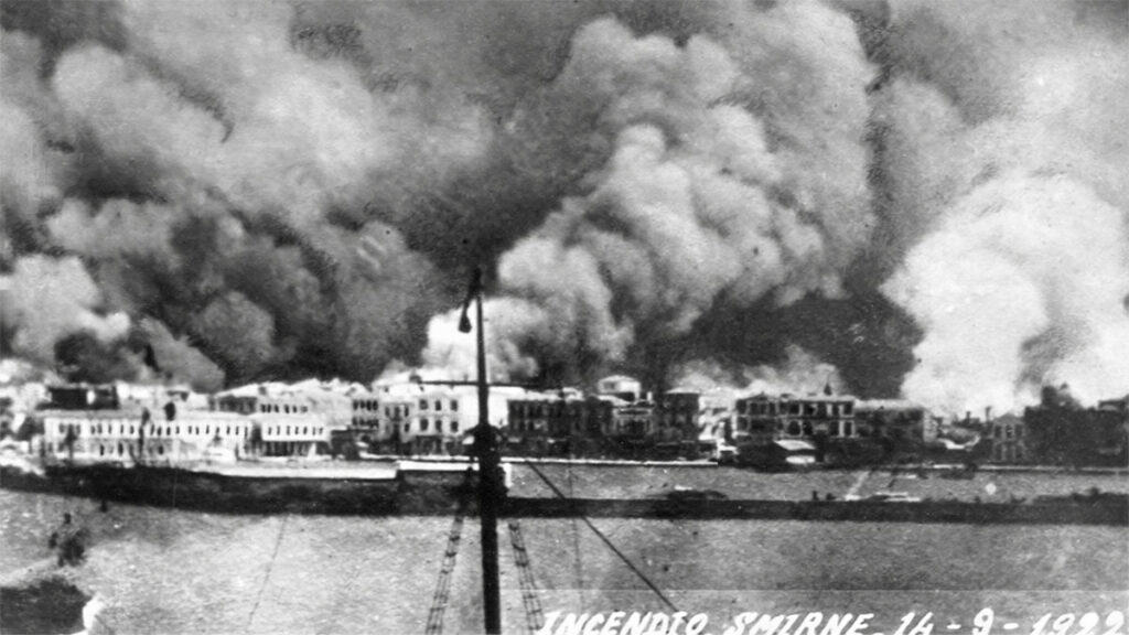 The Great Fire of Smyrna as seen from an Italian ship