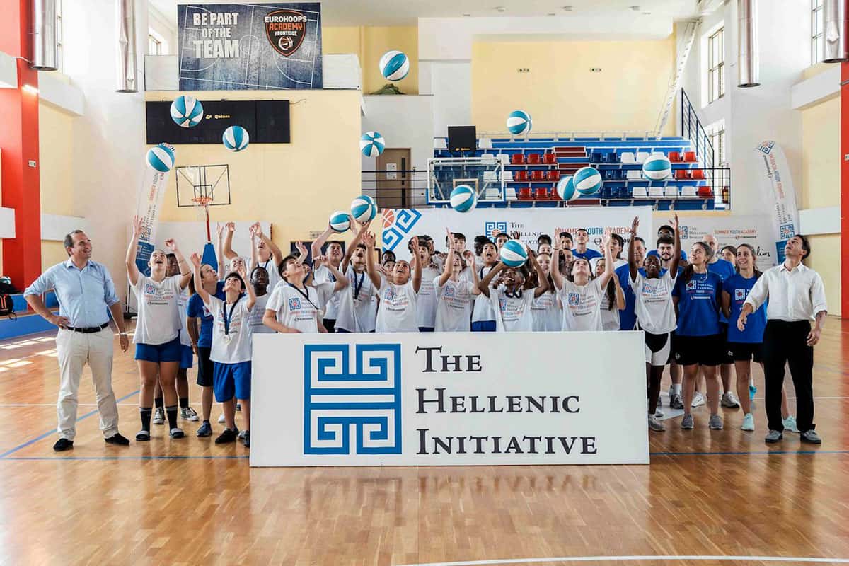 Participants of The Hellenic Initiative’s Summer Youth Academy celebrating at the closing ceremony in Athens