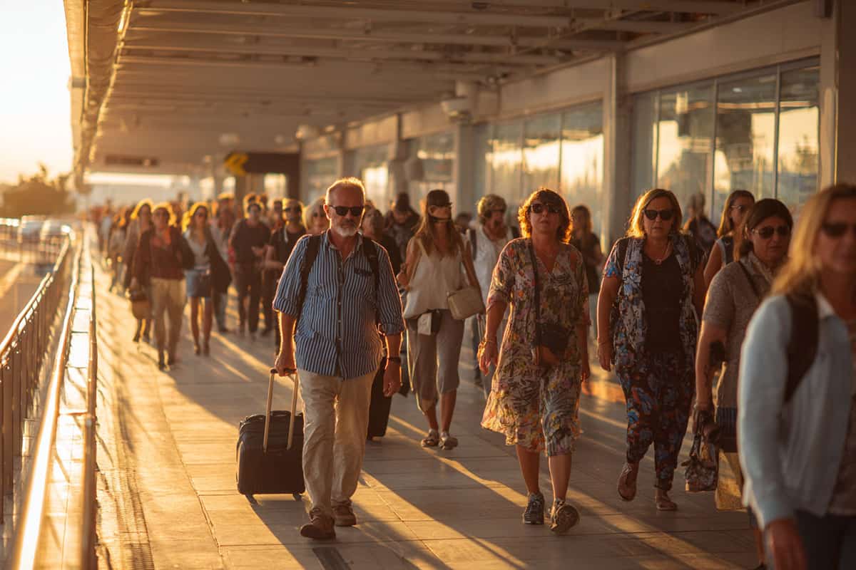 American travelers arriving at Athens International Airport during summer 2025