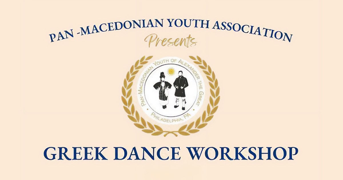 Greek Dance Workshop with Dr Christos Papakostas hosted by the Pan Macedonian Youth Association at Saint Demetrios in Upper Darby