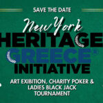 New York Heritage Greece® Initiative fundraiser featuring an art exhibition, charity poker, and ladies' blackjack tournament