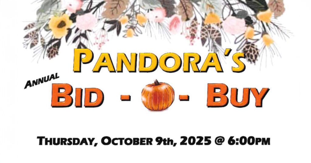 Pandora’s Annual “Bid & Buy” Set for October 9 in Upper Darby