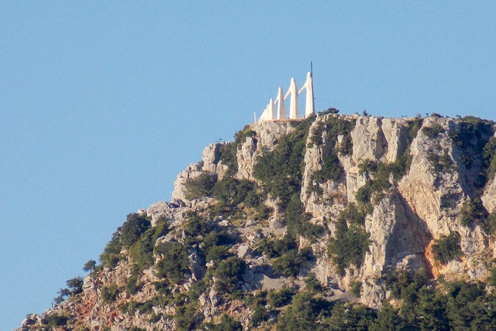 The Zalongo Monument in Epirus, a modern sculpture honoring the Souliot women who died in 1803.
