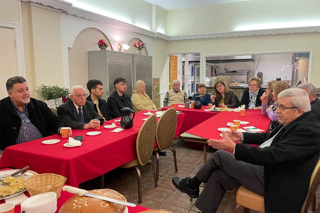 General assembly meeting of the Society of Epirotes of Philadelphia following the Vasilopita service.