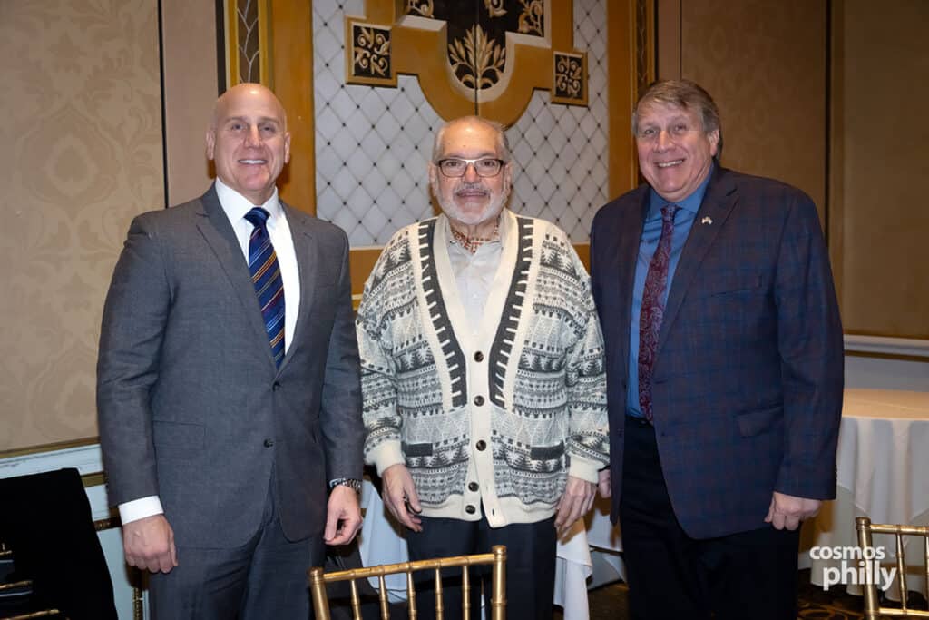 Members of AHEPA Camden Chapter 69 and guests at the testimonial dinner honoring Anastasios Efstratiades as AHEPAN of the Year in Deptford, New Jersey.