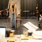 Antigone rehearsal at The Public Theater with Susannah Perkins and Celia Keenan-Bolger