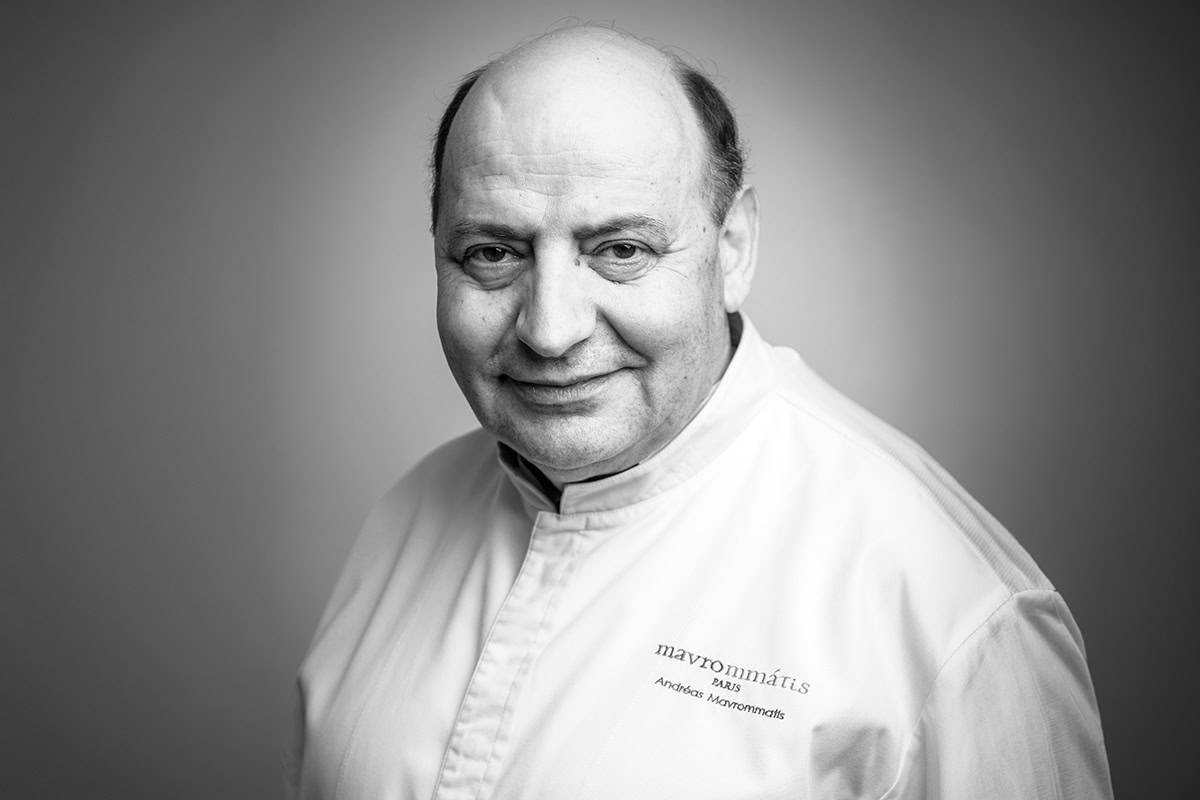 Chef Andreas Mavrommatis, founder of the Michelin-starred Mavrommatis restaurant in Paris
