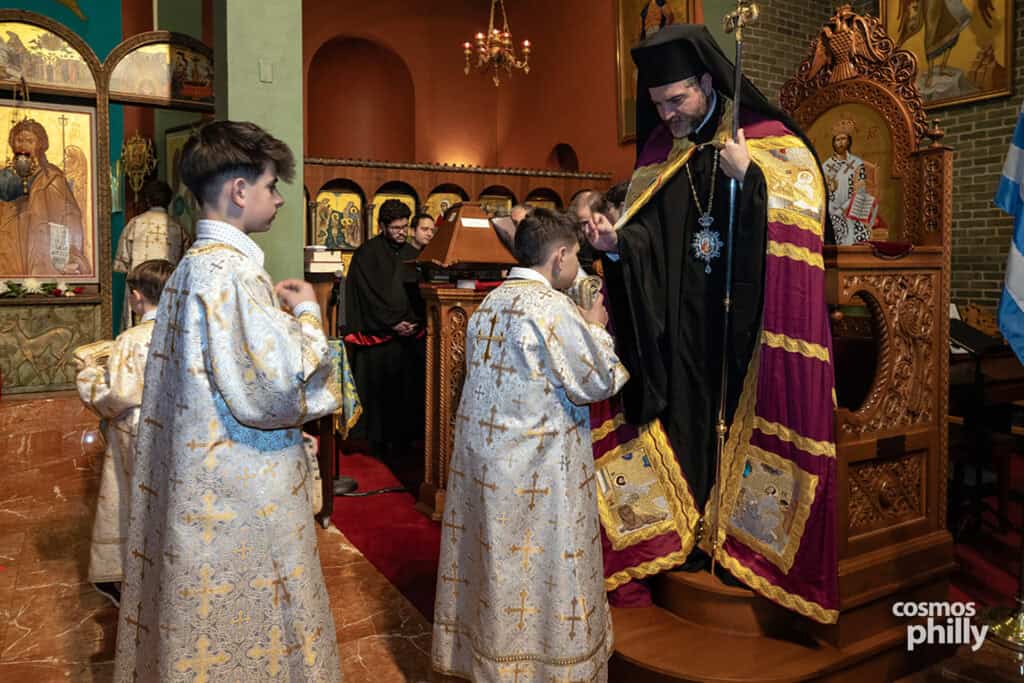 Great Vespers at Annunciation Greek Orthodox Church in Elkins Park, including the elevation of Fr. John L. Johns to Protopresbyter
