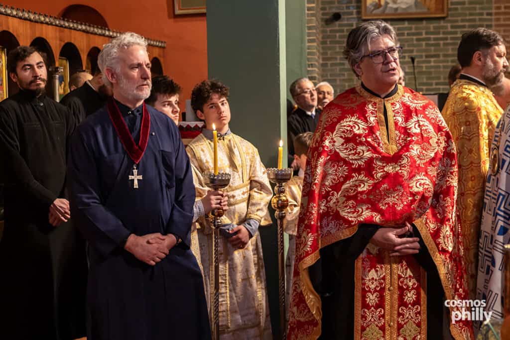 Great Vespers at Annunciation Greek Orthodox Church in Elkins Park, including the elevation of Fr. John L. Johns to Protopresbyter