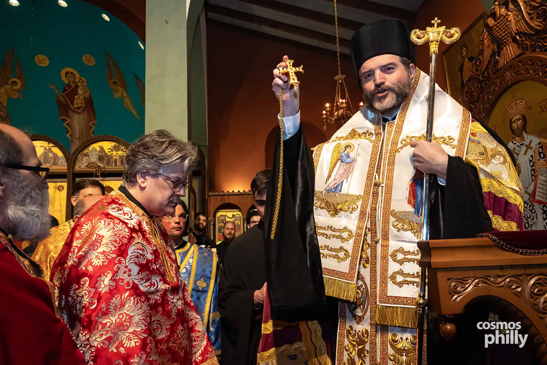 Great Vespers at Annunciation Greek Orthodox Church in Elkins Park, including the elevation of Fr. John L. Johns to Protopresbyter