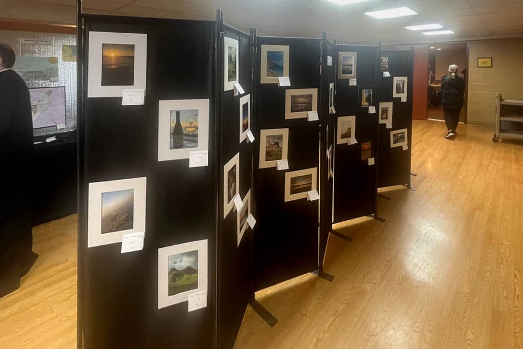 Photography submissions displayed at Sights and Sounds Festival