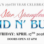 Star Spangled Bid N’ Buy fundraiser poster at St. George Greek Orthodox Cathedral Philadelphia.