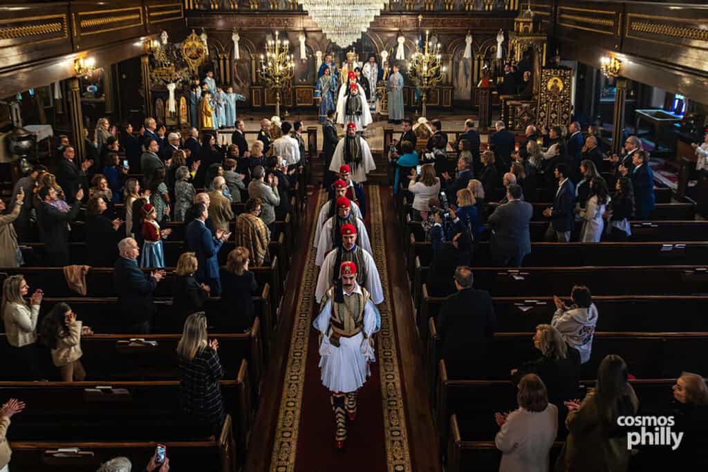 Scenes from the Greek Independence Day Doxology at Saint George Greek Orthodox Cathedral in Philadelphia.