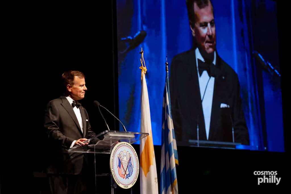 Speakers address guests during the 2026 Eleftheria Gala.