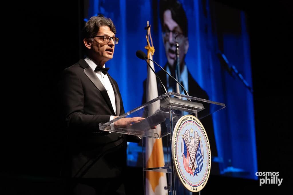 Speakers address guests during the 2026 Eleftheria Gala.