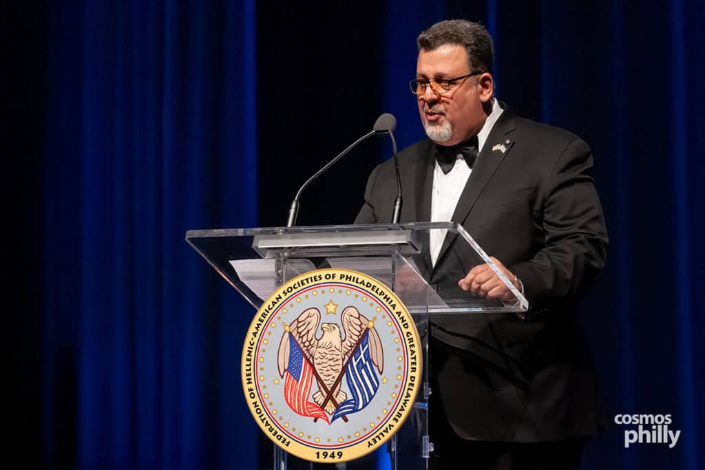 Speakers address guests during the 2026 Eleftheria Gala.