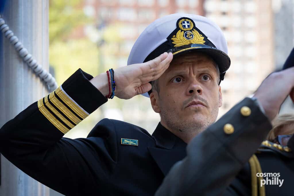 Clergy, officials, and community leaders attend the Greek Independence Day ceremony in Philadelphia.
