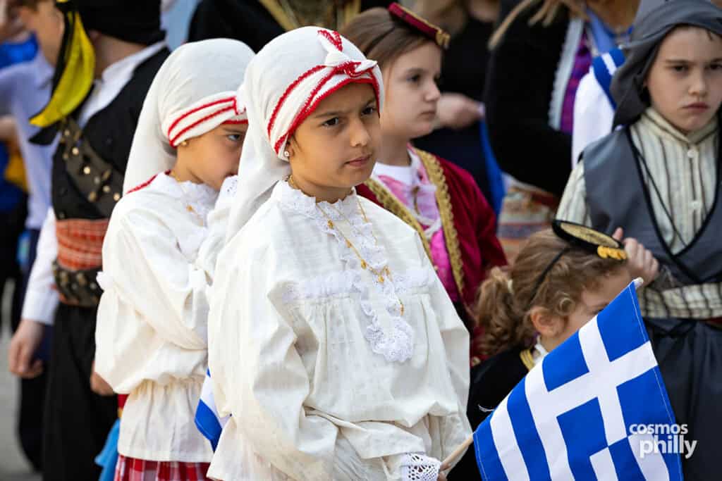 Scenes from the Greek Independence Day flag-raising ceremony at Philadelphia City Hall.