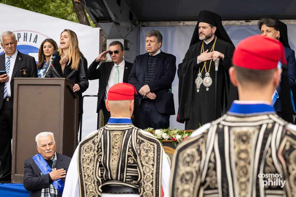 Clergy. and community leaders at the 2026 Philadelphia Greek Independence Day Parade.