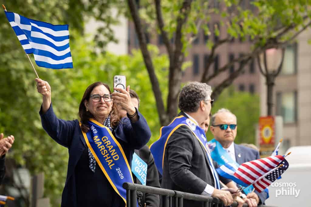Community leaders at the 2026 Philadelphia Greek Independence Day Parade.